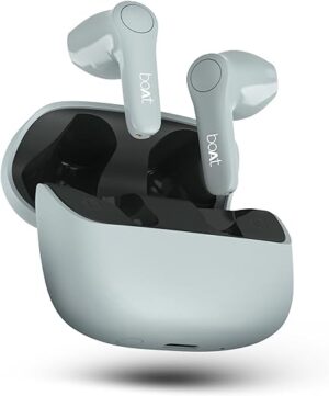 boAt Newly Launched Airdopes Atom 81 Pro TWS in Ear Earbuds w/ 100hrs of Playtime, 4 Mics with ENx™, Beast™ Mode with 50ms Low Latency, 13mm Drivers, IWP™ Tech, ASAP™ Charge(Slate Fusion)