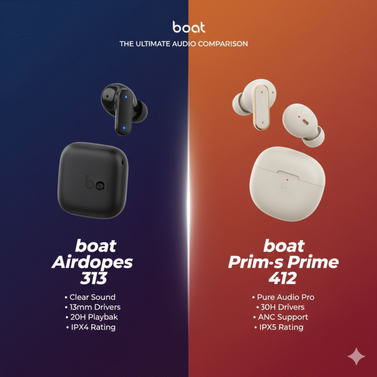 Boat Airdopes 313 vs Airdopes Prime 412